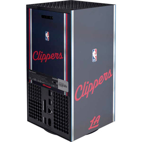 NBA Los Angeles Clippers Distressed Red XBox Series X Digital Edition Console Skin